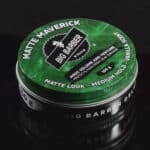 Matte black hair styling wax, Big Barber Delux, medium hold, vanilla scent, adds volume and texture, protects from heat damage, suitable for men's grooming, 100g tin, Australian barber shop quality.
