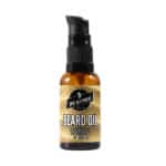 Beard oil with sandalwood essential oil for grooming, moisturising and softening facial hair, ideal for men’s beard care, from Big Barber Delux.