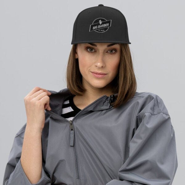 Big Barber Delux baseball cap with embroidered logo, stylish and comfortable headwear for men and women. Perfect for casual wear and grooming visits at Big Barber Delux.