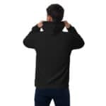 Lightweight black hoodie, casual men's hoodie, stylish streetwear, comfortable athletic hoodie, modern design for men.