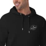Big Barber Delux hoodie with logo, comfortable casual wear for men, stylish barber shop apparel, black sweatshirt, trendy grooming brand clothing, men's fashion, streetwear, barber shop merchandise.