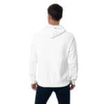 Plain white hoodie men's casual wear, modern streetwear, comfortable fit, versatile attire, stylish hoodie for everyday use.