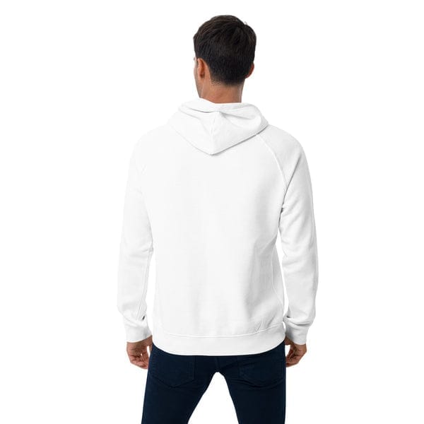Plain white hoodie men's casual wear, modern streetwear, comfortable fit, versatile attire, stylish hoodie for everyday use.
