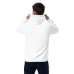 Hooded sweatshirt showing the back view, casual streetwear style, clean white hoodie, trendy apparel for men, Comfortable and stylish hoodie perfect for everyday wear at Big Barber Delux in Australia.