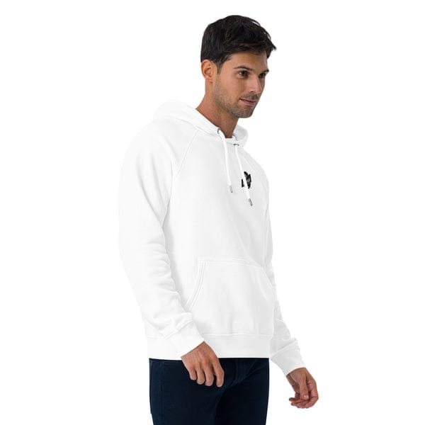 High-quality white hoodie featuring the Big Barber Delux logo, perfect for stylish grooming routines and casual wear in Australia. Crafted for comfort and modern fashion.