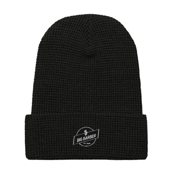 Beanie hat with Big Barber Delux logo, perfect for warm haircuts, barber accessories, and stylish headwear for men. Ideal for barbershop uniforms and grooming professionals in Australia.